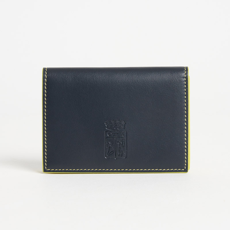 Blason Business Card Holder ブラゾン 名刺入れ スムースカーフ ブルー・ニュイ