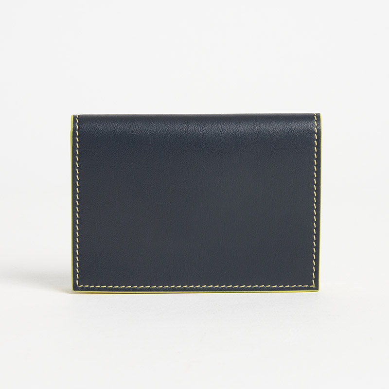 Blason Business Card Holder ブラゾン 名刺入れ スムースカーフ ブルー・ニュイ