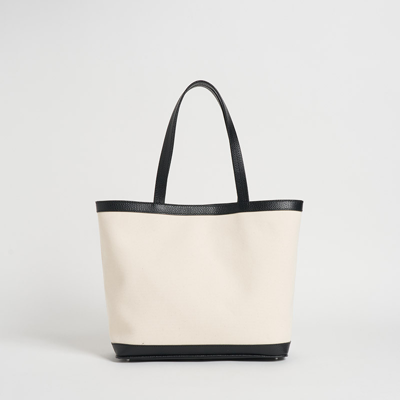 Canvas Tote キャンバストートS キャンバス×カーフ ホワイト
