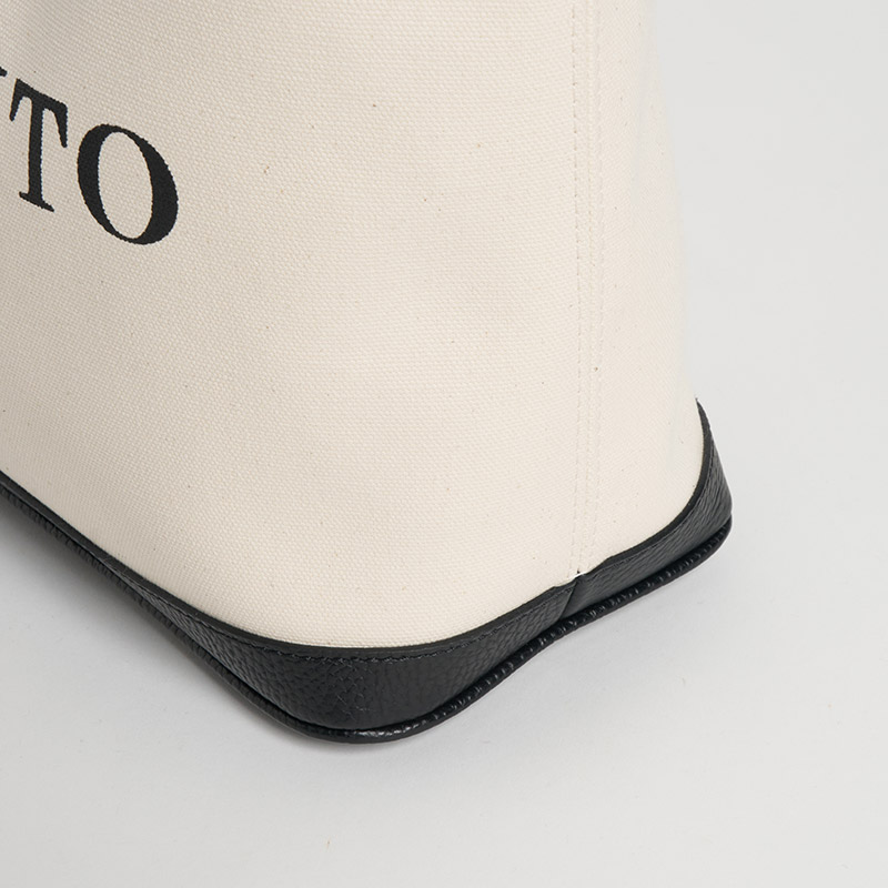 Canvas Tote キャンバストートS キャンバス×カーフ ホワイト