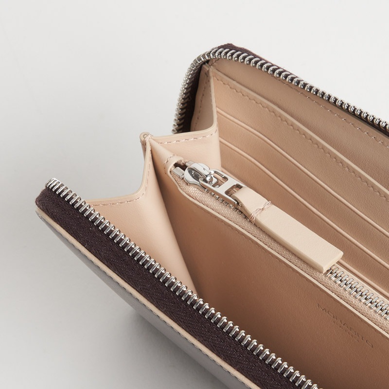 Blason Long Zip Wallet ブラゾン 長財布 スムースカーフ グロン