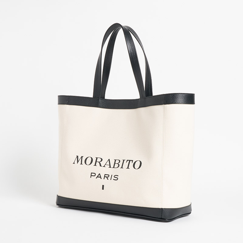 Canvas Tote キャンバストートL キャンバス×カーフ ホワイト