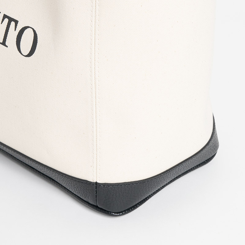 Canvas Tote キャンバストートL キャンバス×カーフ ホワイト