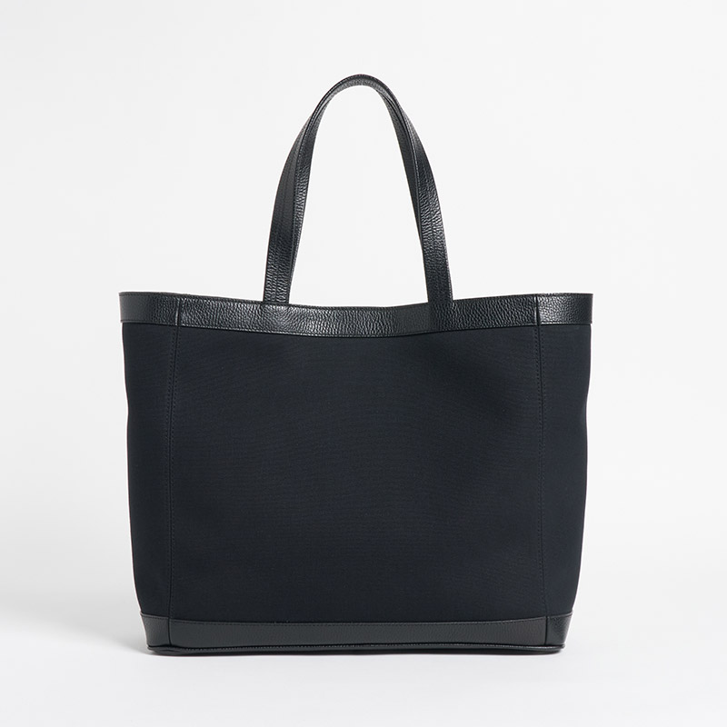 Canvas Tote キャンバストートL キャンバス×カーフ ブラック