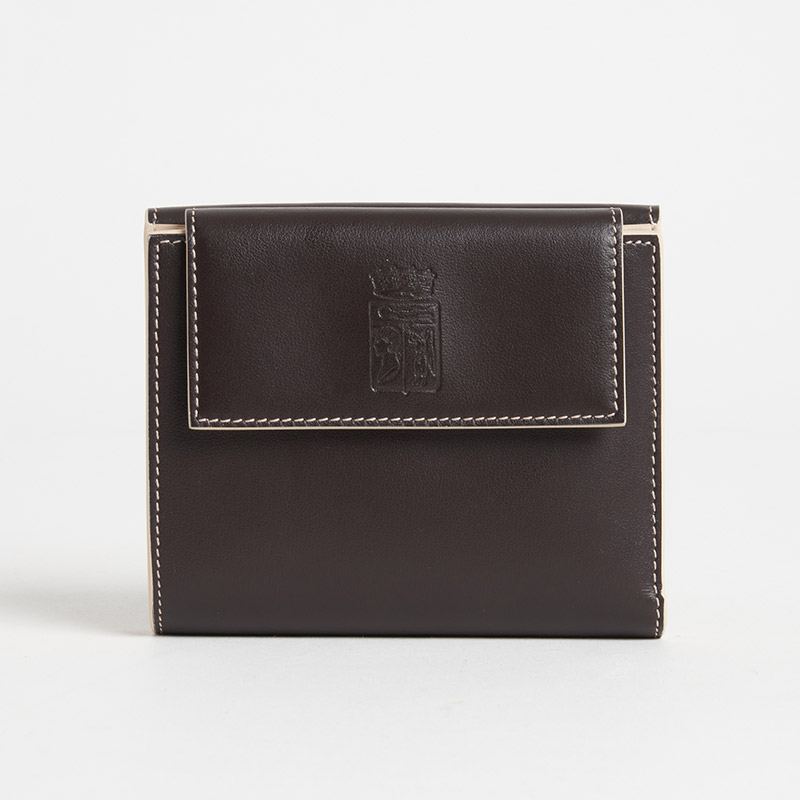 Blason Small Wallet ブラゾン 2つ折り財布（フラップ付） スムースカーフ グロン