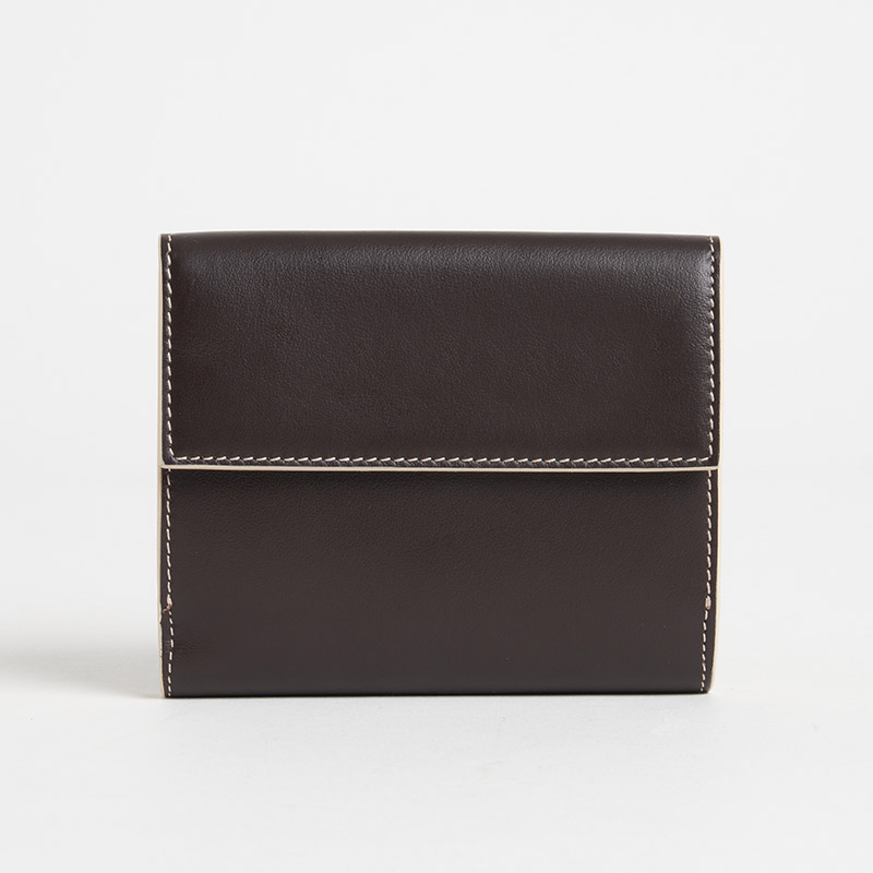 Blason Small Wallet ブラゾン 2つ折り財布（フラップ付） スムースカーフ グロン