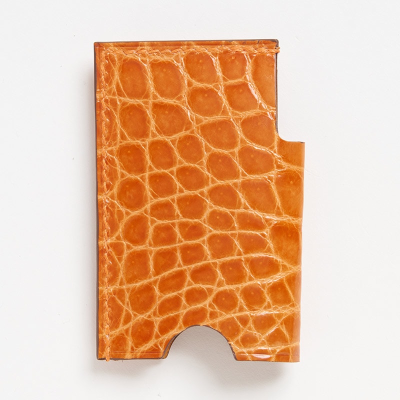 クロコダイル ミンティアケース クロコダイル ORANGE