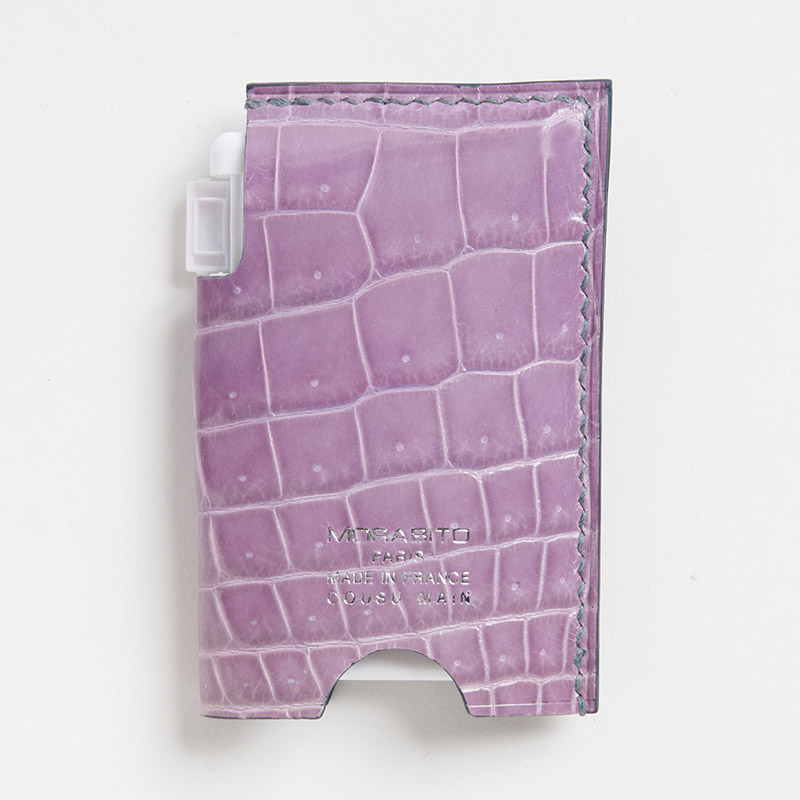 クロコダイル ミンティアケース クロコダイル LAVENDER
