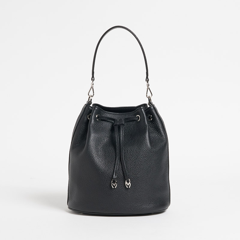 M Drawstring/Mドローストリング カーフ BLACK
