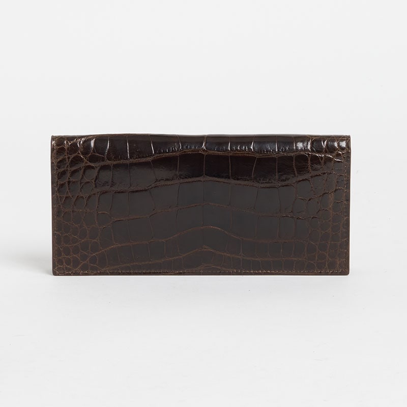 長財布(マチつき) アリゲーター BROWN