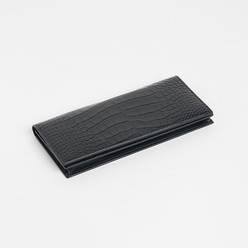 長財布(マチつき) アリゲーター BLACK
