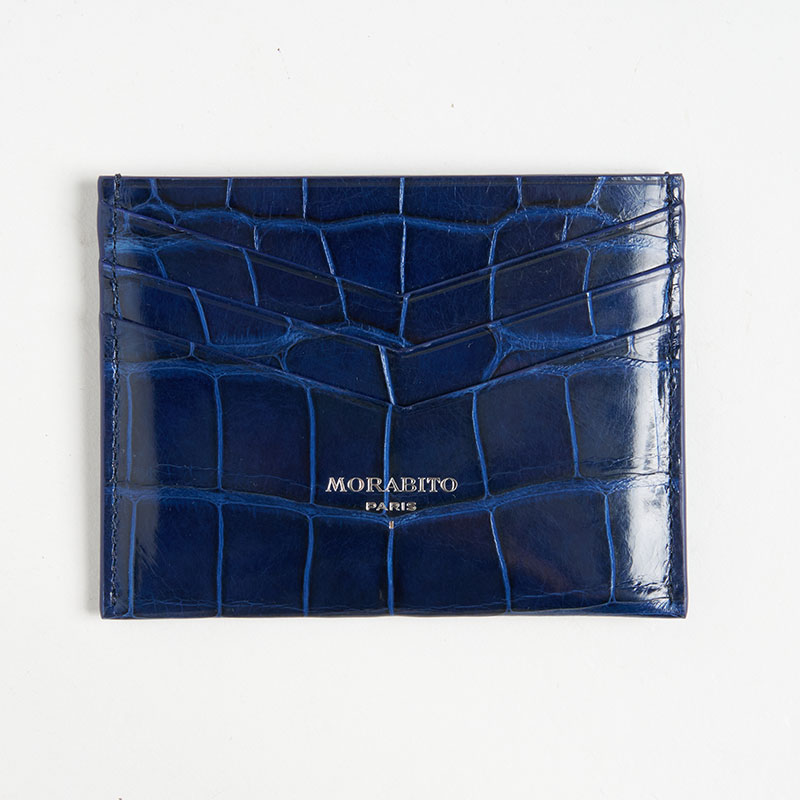 カードケース アリゲーター NAVY