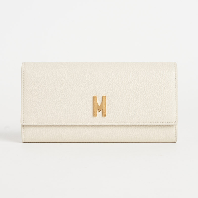 MUSE Flap Long Wallet ミューズ フラップ長財布 カーフ ガーデニア