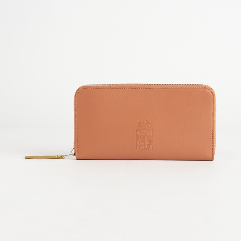 Blason Long Zip Wallet ブラゾン 長財布（ZIP) スムースカーフ ノワゼット