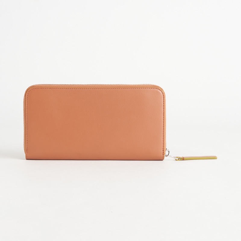 Blason Long Zip Wallet ブラゾン 長財布（ZIP) スムースカーフ ノワゼット