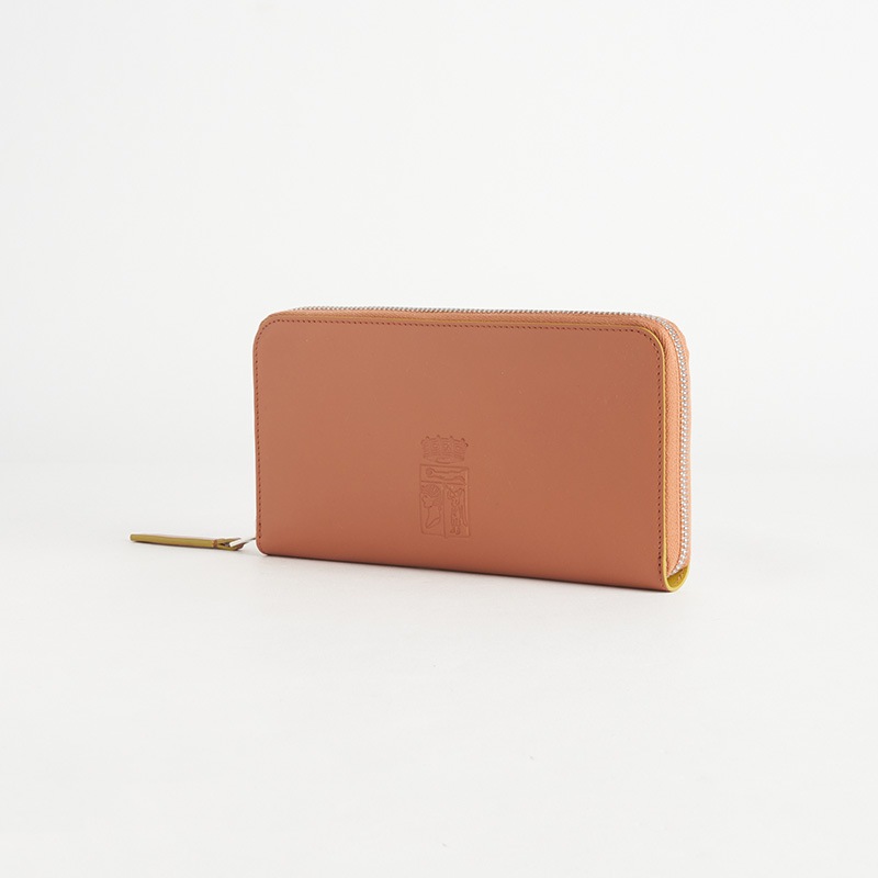 Blason Long Zip Wallet ブラゾン 長財布（ZIP) スムースカーフ ノワゼット