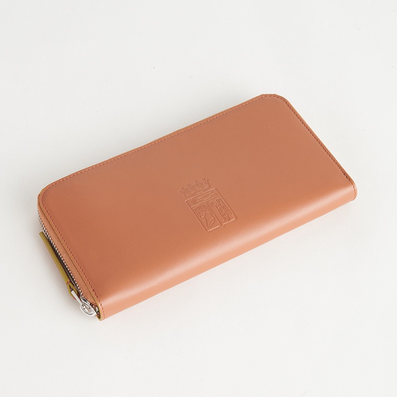Blason Long Zip Wallet ブラゾン 長財布（ZIP) スムースカーフ ノワゼット