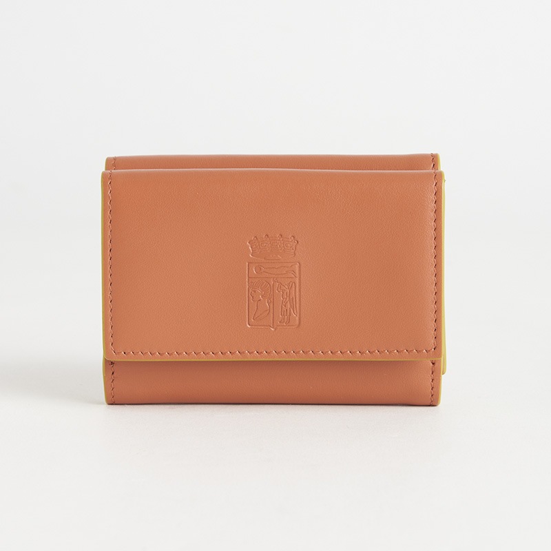 Blason Mini Wallet ブラゾン 3つ折りミニ財布(小銭入れ付) スムースカーフ ノワゼット