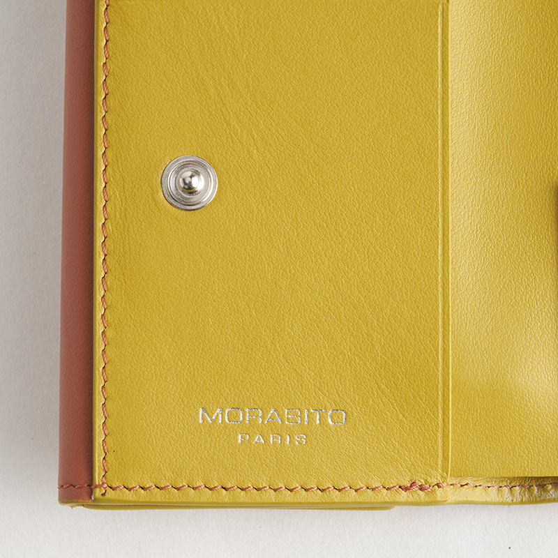 Blason Mini Wallet ブラゾン 3つ折りミニ財布(小銭入れ付) スムースカーフ ノワゼット