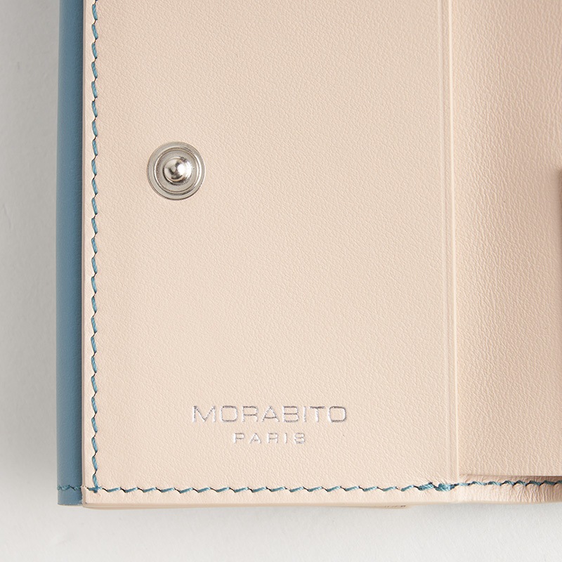 Blason Mini Wallet ブラゾン 3つ折りミニ財布(小銭入れ付) スムースカーフ ターコイズ
