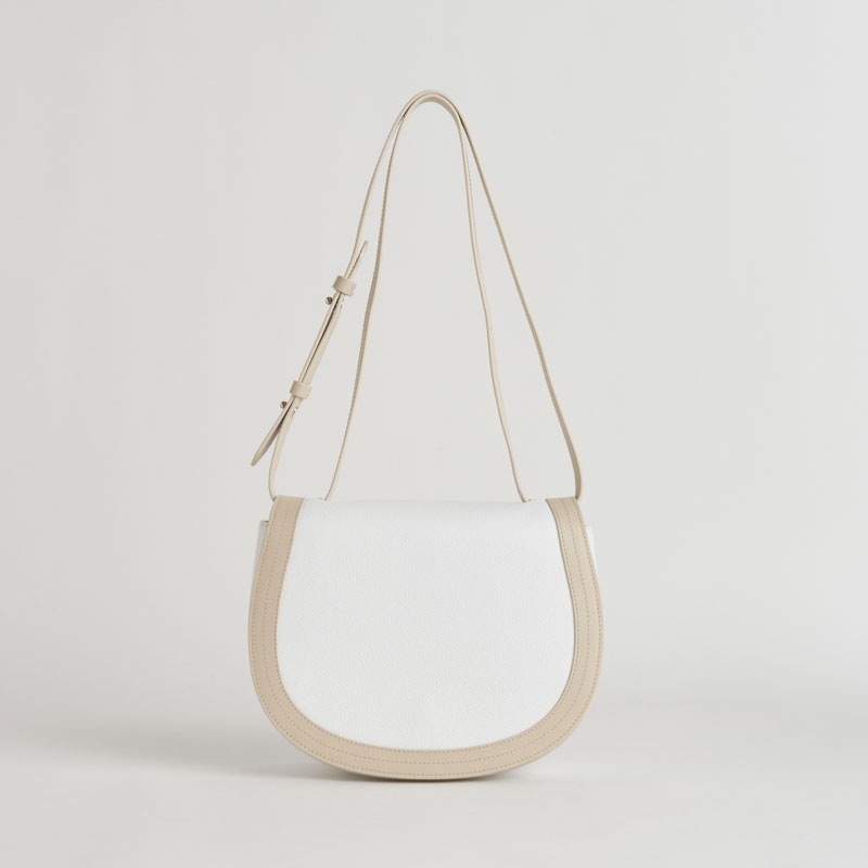 【NEW】Tertre Sac Besace テルトル サックブザス カーフ×スムースカーフ ホワイトマグノリア