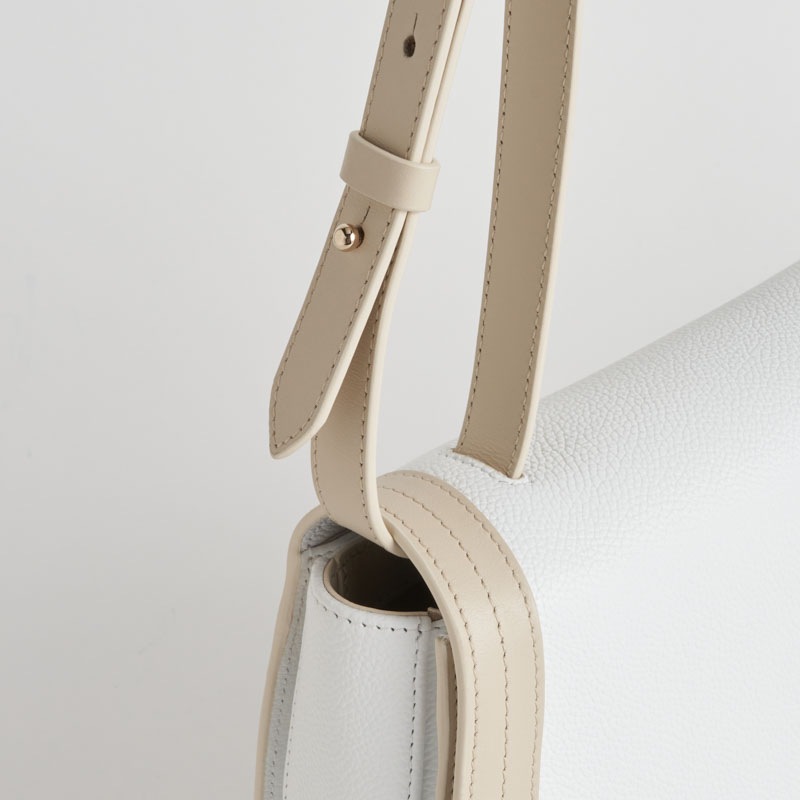 【NEW】Tertre Sac Besace テルトル サックブザス カーフ×スムースカーフ ホワイトマグノリア