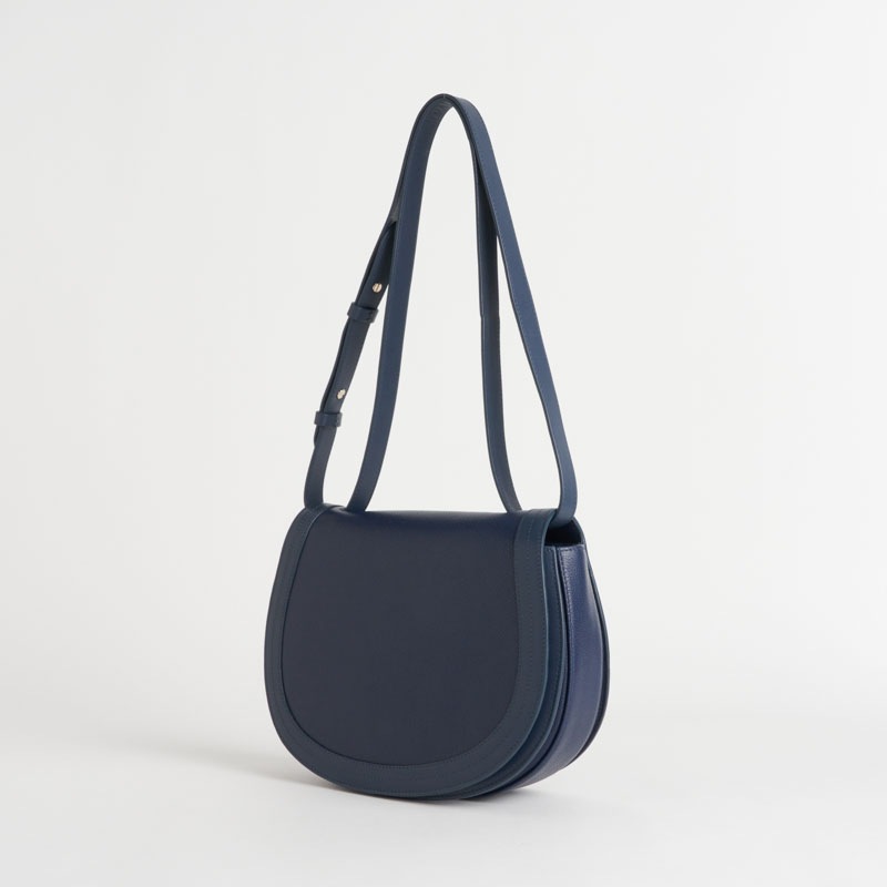 【NEW】Tertre Sac Besace テルトル サックブザス カーフ×スムースカーフ ネイビー