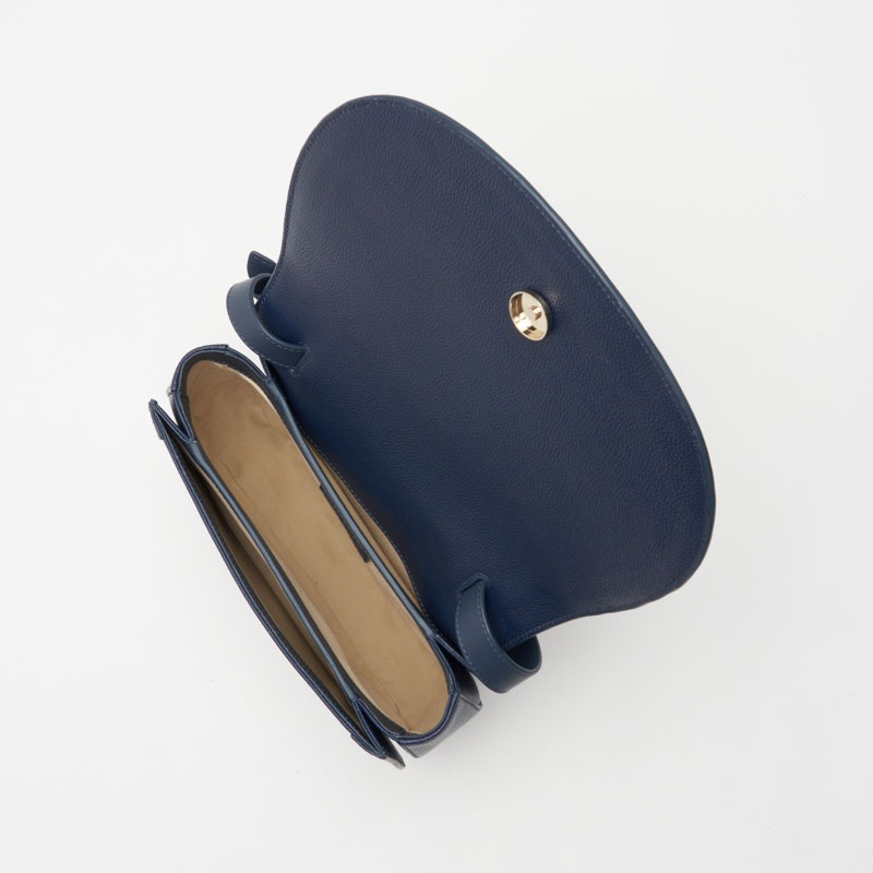 【NEW】Tertre Sac Besace テルトル サックブザス カーフ×スムースカーフ ネイビー