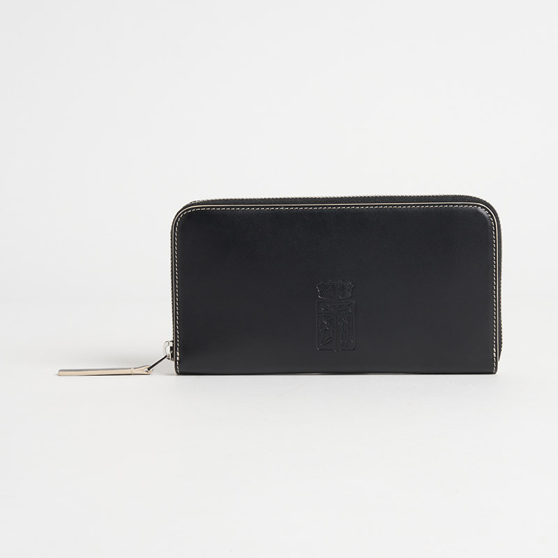 Blason Long Zip Wallet ブラゾン 長財布(ZIP) スムースカーフ ノワール