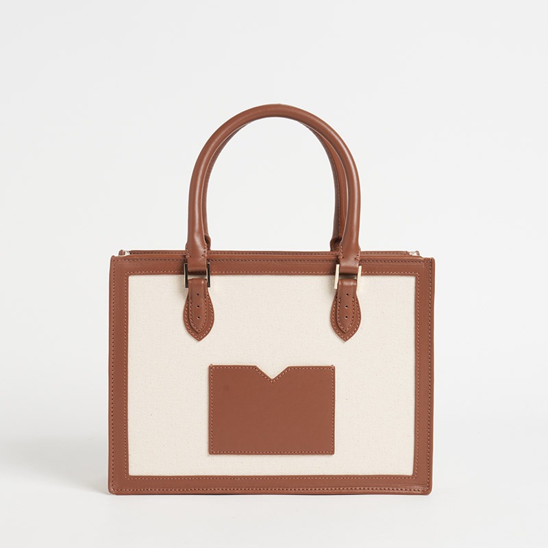 CANVAS VOYAGE キャンバスヴォヤージュ 100％コットンキャンバス x スムースカーフ ナチュラル x ライトブラウン