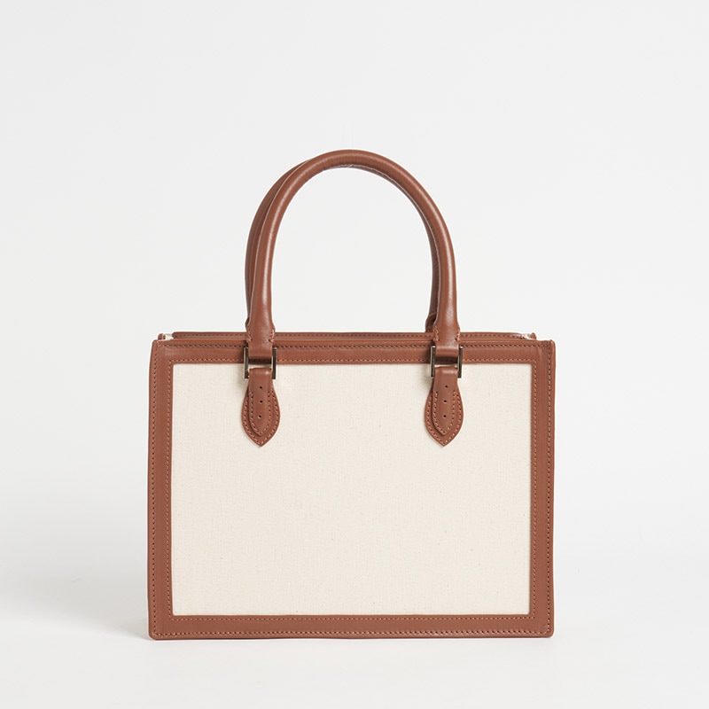 CANVAS VOYAGE キャンバスヴォヤージュ 100％コットンキャンバス x スムースカーフ ナチュラル x ライトブラウン