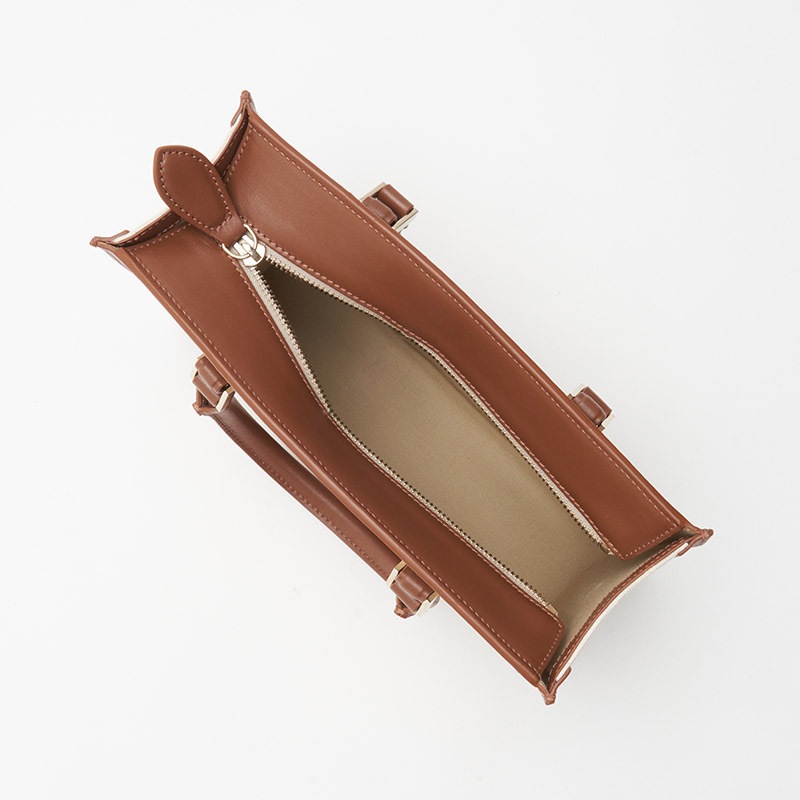 CANVAS VOYAGE キャンバスヴォヤージュ 100％コットンキャンバス x スムースカーフ ナチュラル x ライトブラウン