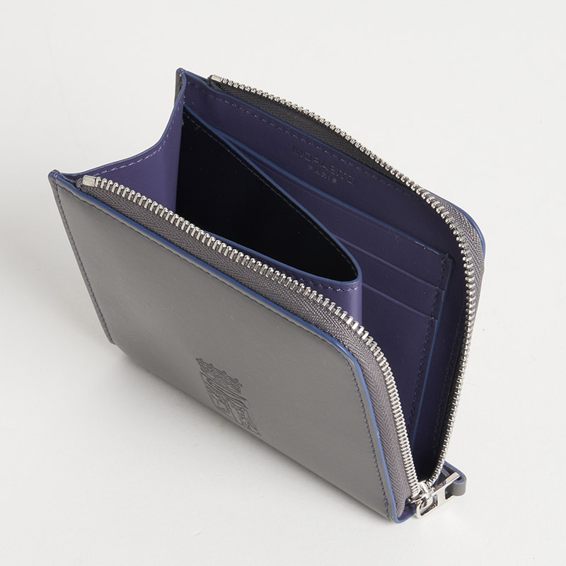 Blason Coin Card Case ブラゾン コインカードケース スムースカーフ グリ