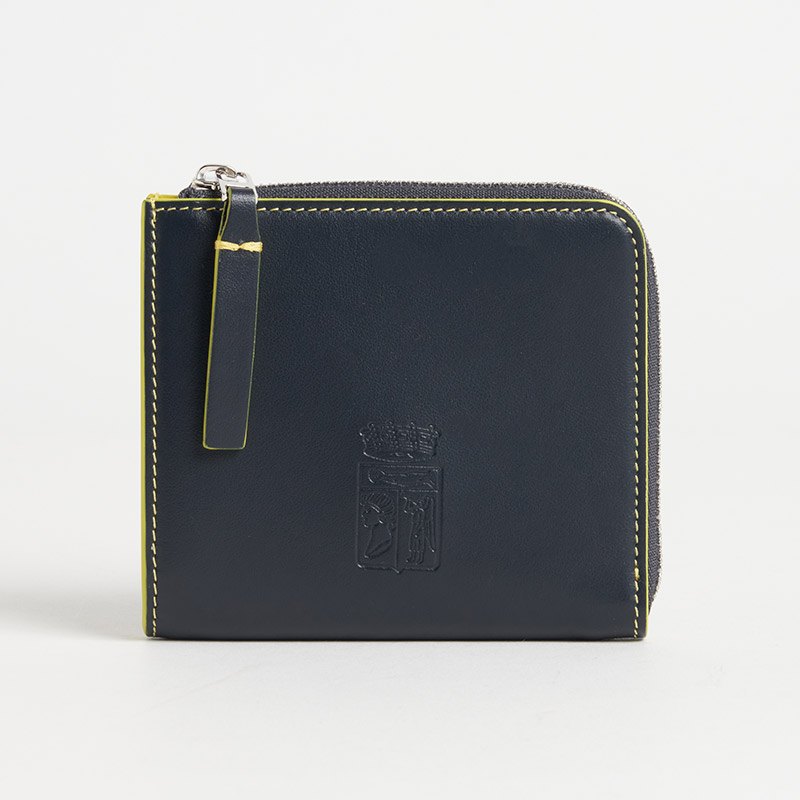 Blason Coin Card Case ブラゾン コインカードケース スムースカーフ ブルー・ニュイ