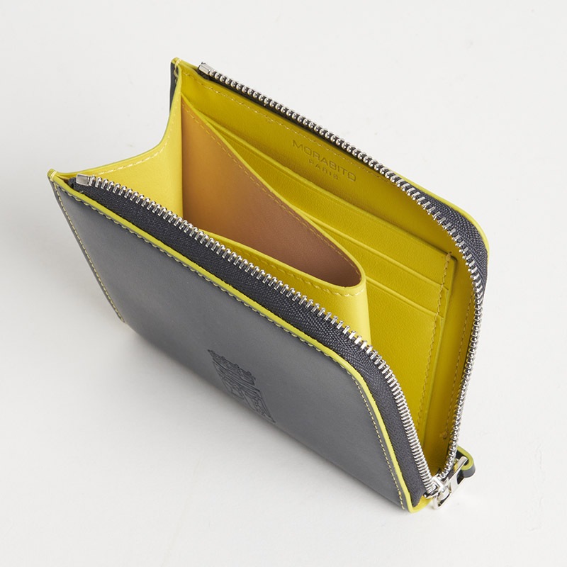 Blason Coin Card Case ブラゾン コインカードケース スムースカーフ ブルー・ニュイ