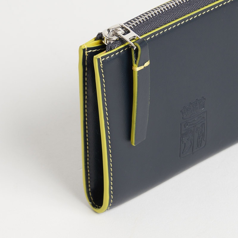 Blason Coin Card Case ブラゾン コインカードケース スムースカーフ ブルー・ニュイ