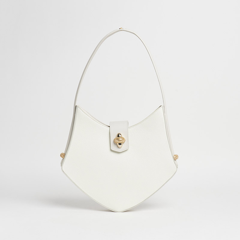 Traviata Bis Sac a Epaule トラヴィアータ ビス サック エポール カーフxスムースカーフ アイボリー