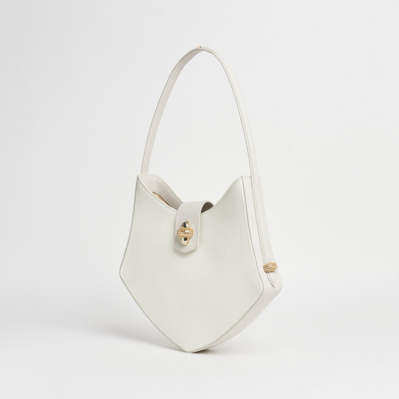 Traviata Bis Sac a Epaule トラヴィアータ ビス サック エポール カーフxスムースカーフ アイボリー