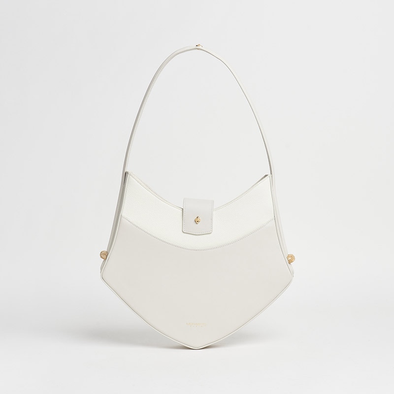 Traviata Bis Sac a Epaule トラヴィアータ ビス サック エポール カーフxスムースカーフ アイボリー