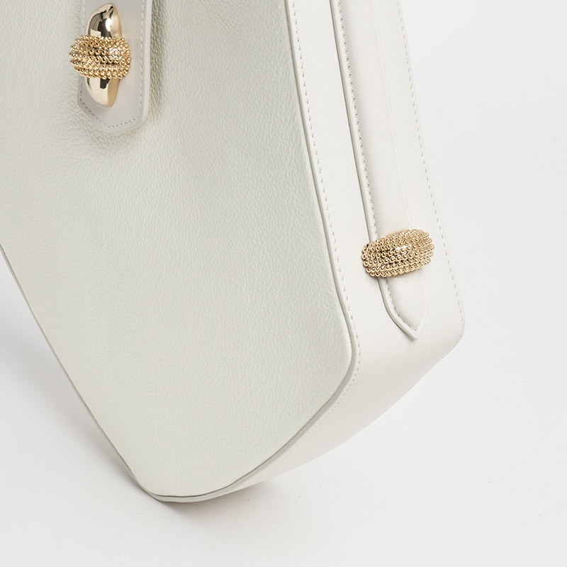 Traviata Bis Sac a Epaule トラヴィアータ ビス サック エポール カーフxスムースカーフ アイボリー