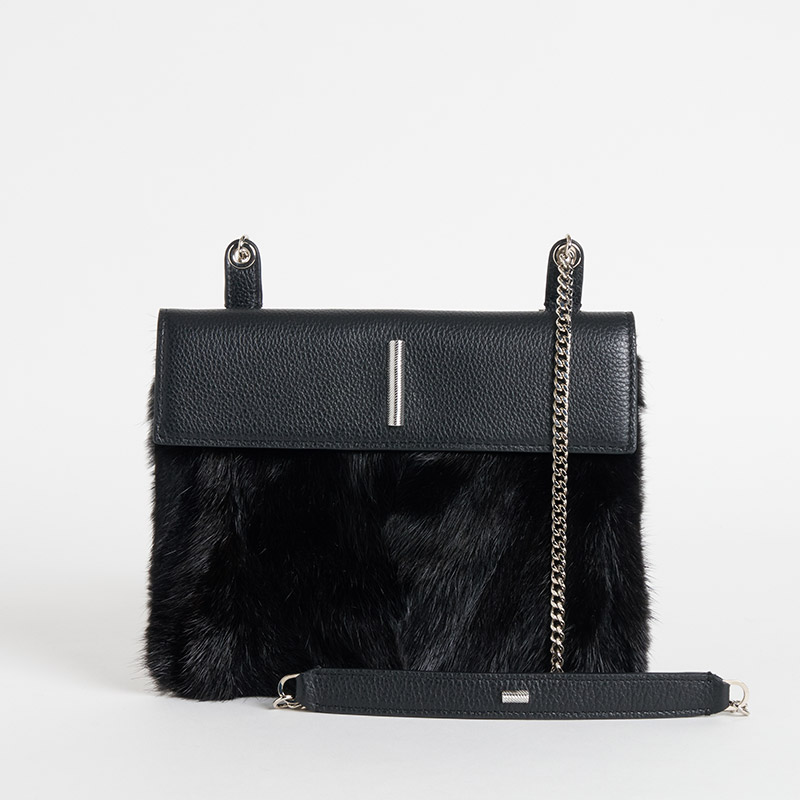 Vendome Bis Pochette ヴァンドームビス・ポシェット ミンク×カーフ ブラック