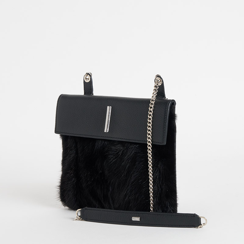 Vendome Bis Pochette ヴァンドームビス・ポシェット ミンク×カーフ ブラック