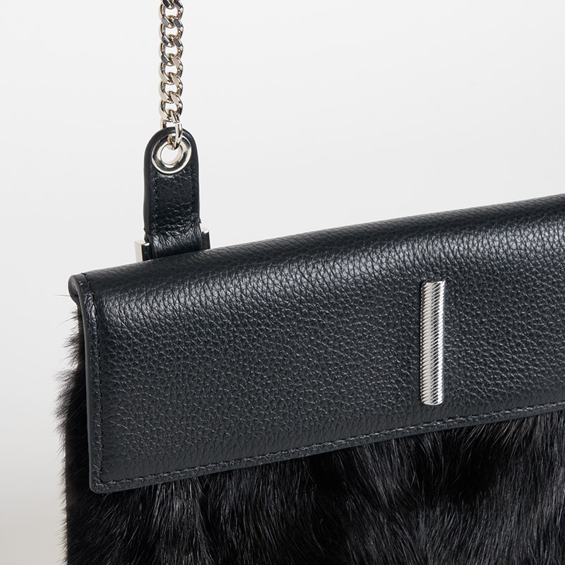 Vendome Bis Pochette ヴァンドームビス・ポシェット ミンク×カーフ ブラック