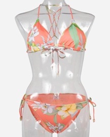 マクラメ編みバック 花柄 トライアングル水着 【LAULEA】