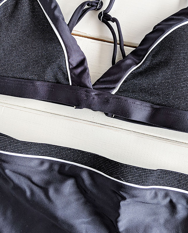 ハイウエスト三角水着 ブラック Morena Rosa