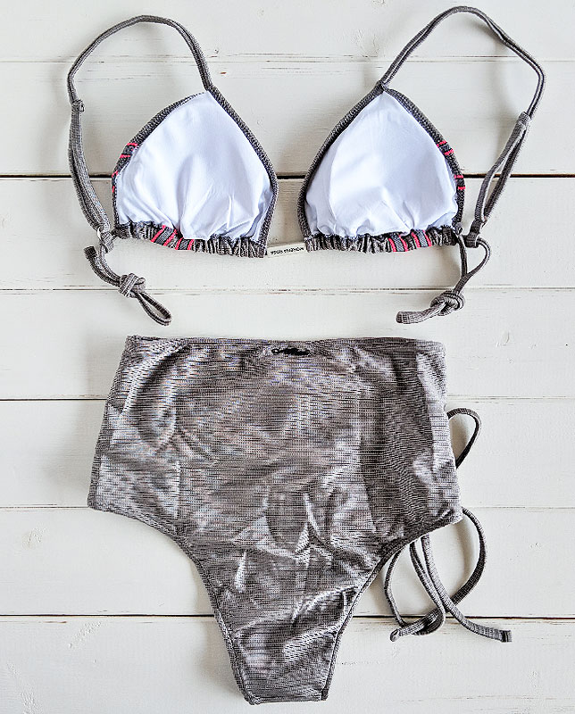 スウェード調ハイウエスト水着 Morena Rosa