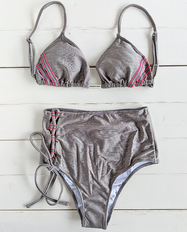 スウェード調ハイウエスト水着 Morena Rosa