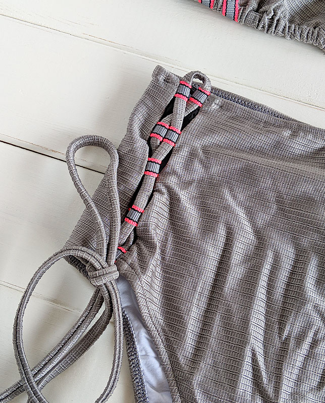 スウェード調ハイウエスト水着 Morena Rosa