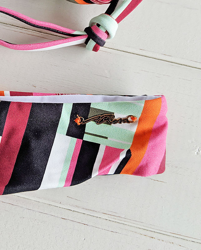 グラフィックストライプ Tバック 三角水着 Morena Rosa