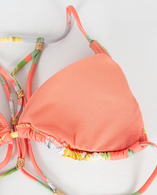 マクラメ編みバック 花柄 トライアングル水着 【LAULEA】